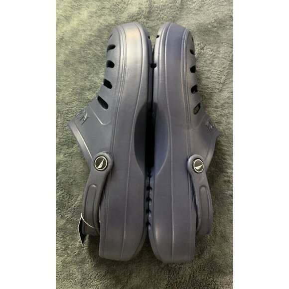 Nautica River Edge Blue Navy Rubber Clogs Loafers Men's Size 12 KM3391 - Picture 9 of 14